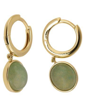 من معدن الإنسان أقراط حجري من الفضة 925 ومزينة بحجر افينتورين